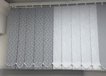 Patterned vertical fabric samples