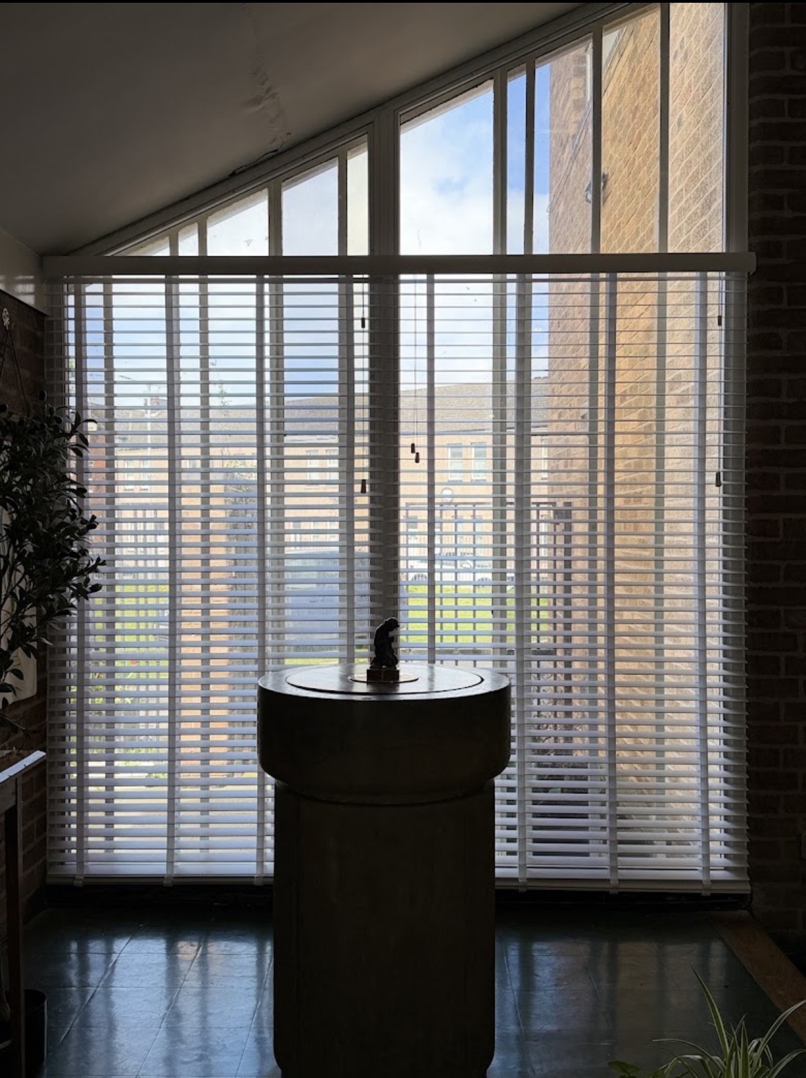 Feature wall of wooden Venetians